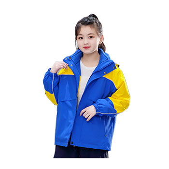 中小學(xué)生沖鋒衣校服春秋裝男女童三件套兒童班